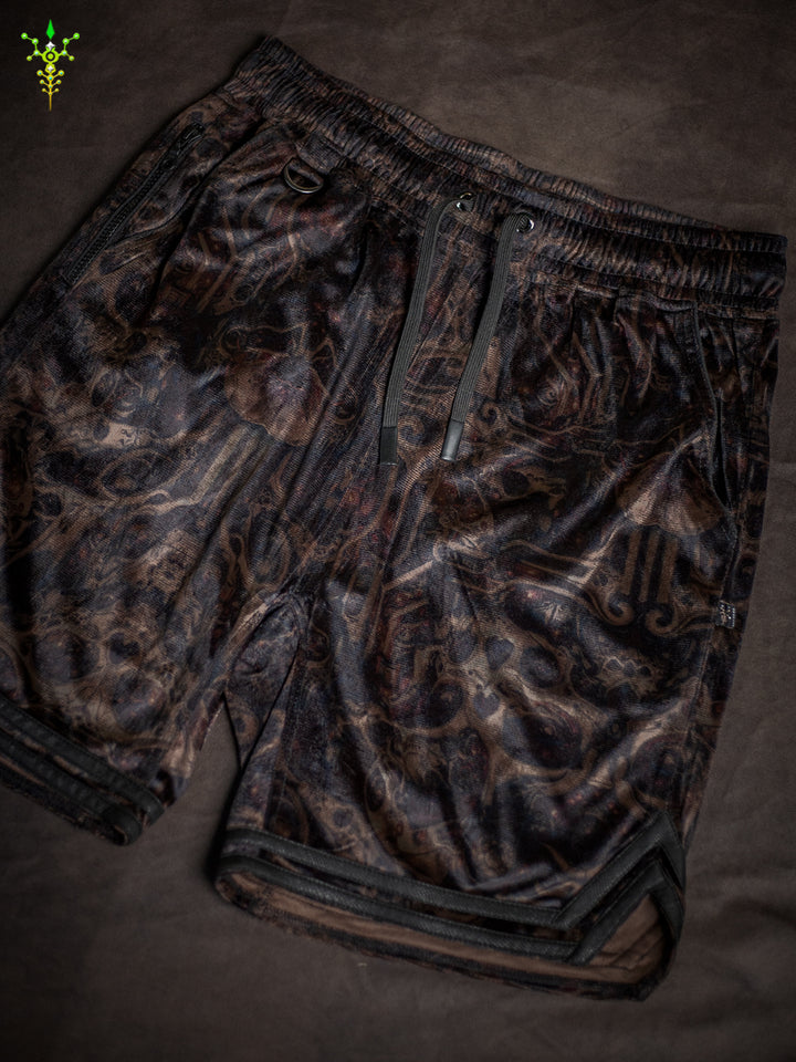 Boxing Short Blak Mountains Men / Velvet Fawn – SKULLOHOLICS