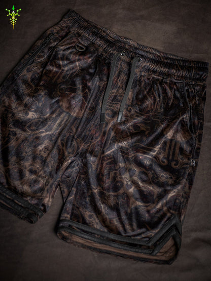 Boxing Short Blak Mountains Men / Velvet Fawn – SKULLOHOLICS