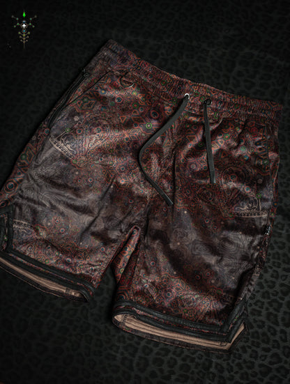 Boxing Shorts Black Mountains / Velvet Fawn - OWLIENS