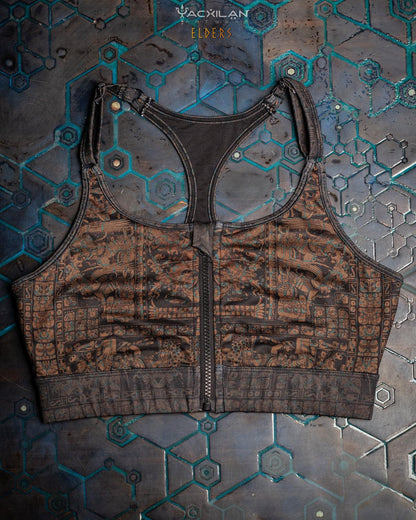 YAXCILAN CROP-TOP WOMAN / SPORTWEAR BRATOP ZIP- ELDERS