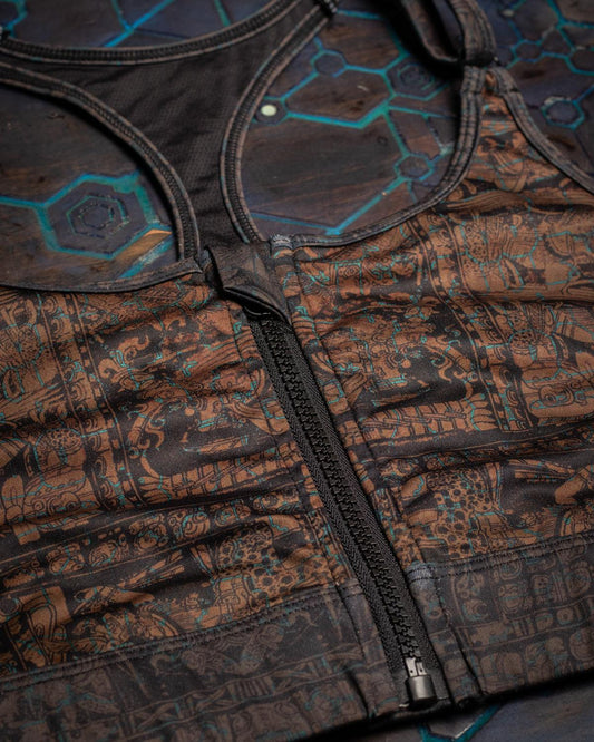 YAXCILAN CROP-TOP WOMAN / SPORTWEAR BRATOP ZIP- ELDERS