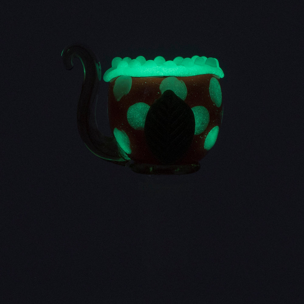 Empire Glassworks Glow in Dark Bowl Piece - Fire Plant/14mm