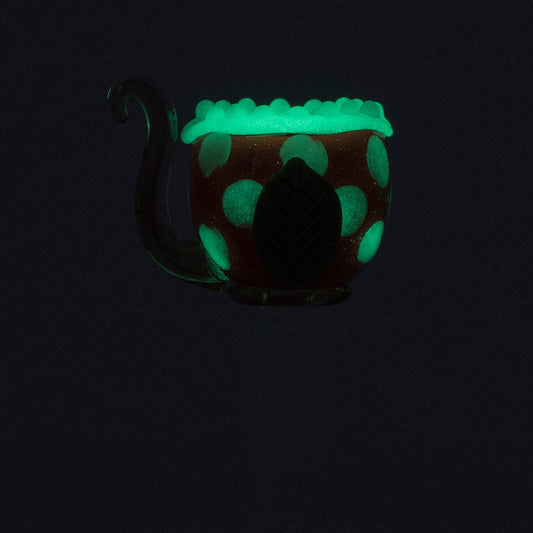 Empire Glassworks Glow in Dark Bowl Piece - Fire Plant/14mm