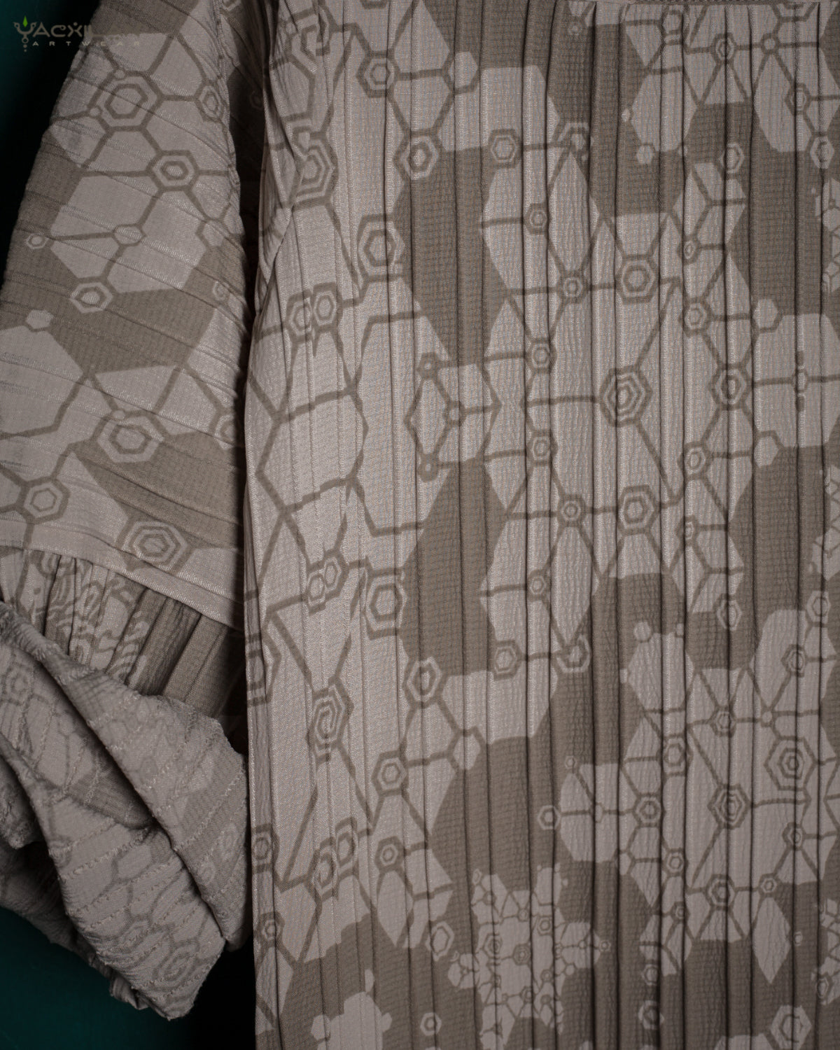 DRESS LONGSLEEVE WOMAN / ZAAFARAÏ STRIPPY BONE -SHAMANKA