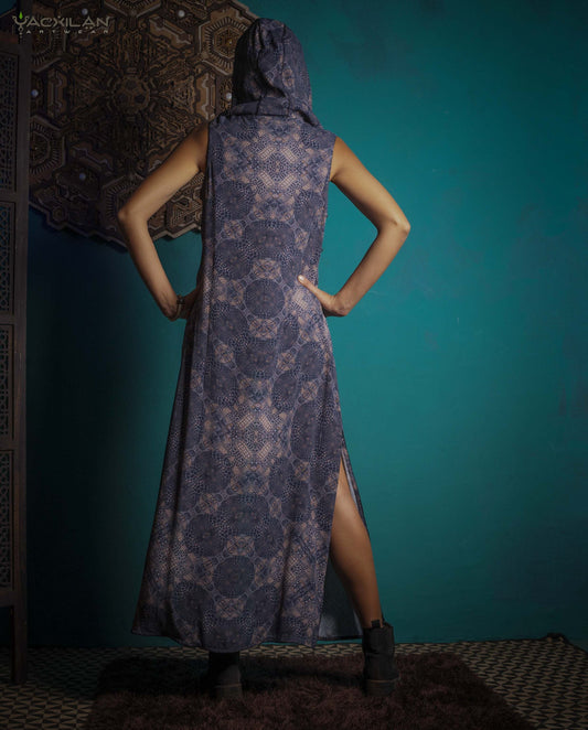 HOODED LONG DRESS WOMAN / VISCOSE - GATOR X