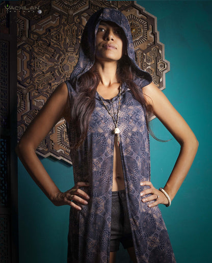 HOODED LONG DRESS WOMAN / VISCOSE - GATOR X