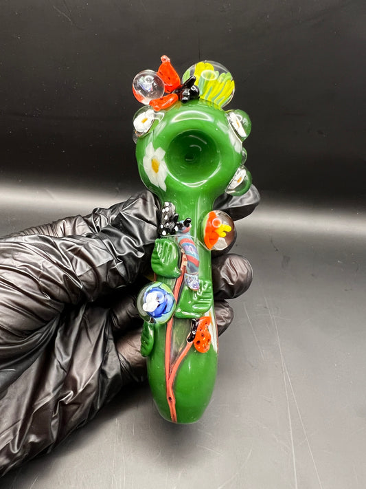 Empire Glassworks Spoon Pipe - 5“ / Garden Critters 🐛 🦋