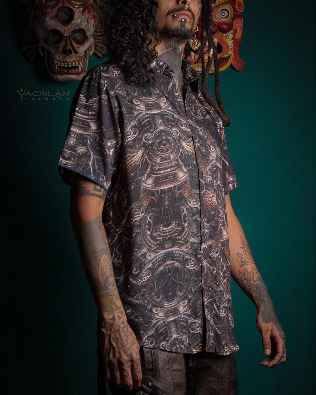 Shirt Men Half Sleeves / Bamboo–DENDE DARK MIX