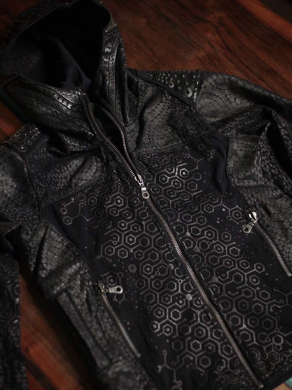 Jacket Men / Denim Screenprint Rubber - KAMBOZII DESINTEGRATION.