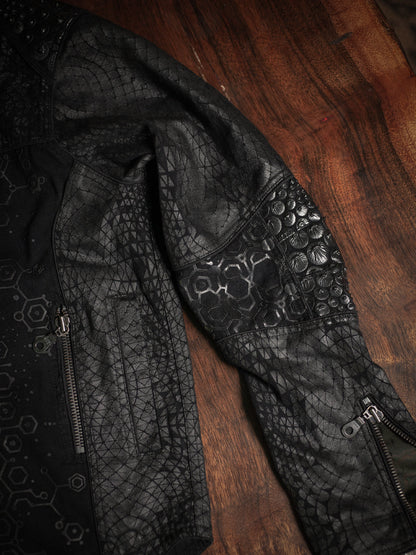 Jacket Men / Denim Screenprint Rubber - KAMBOZII DESINTEGRATION.