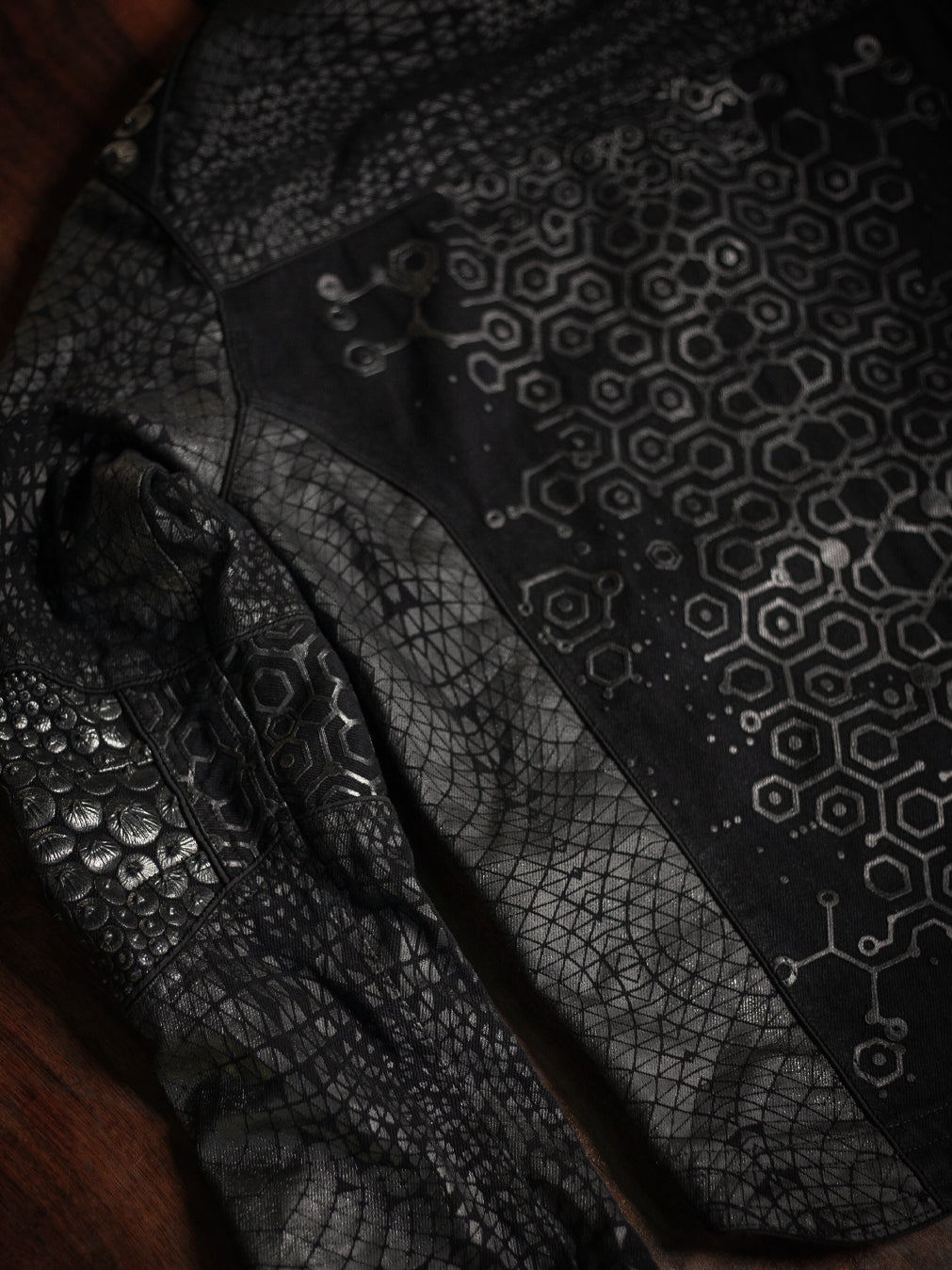 Jacket Men / Denim Screenprint Rubber - KAMBOZII DESINTEGRATION.