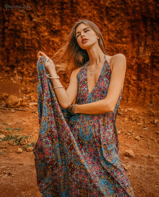 LONG DRESS TRIANGLE / BAMBOO - SOL HUIRRAZ