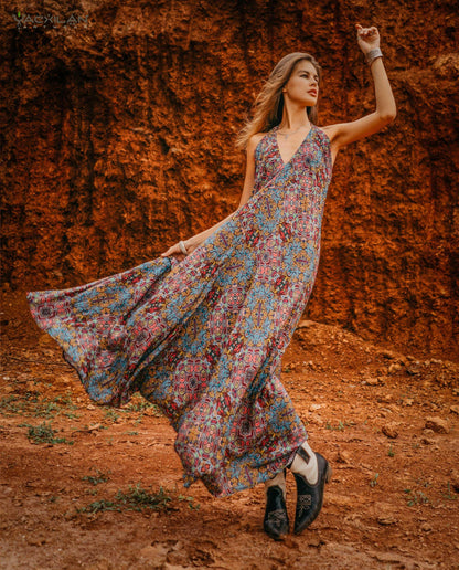 LONG DRESS TRIANGLE / BAMBOO - SOL HUIRRAZ