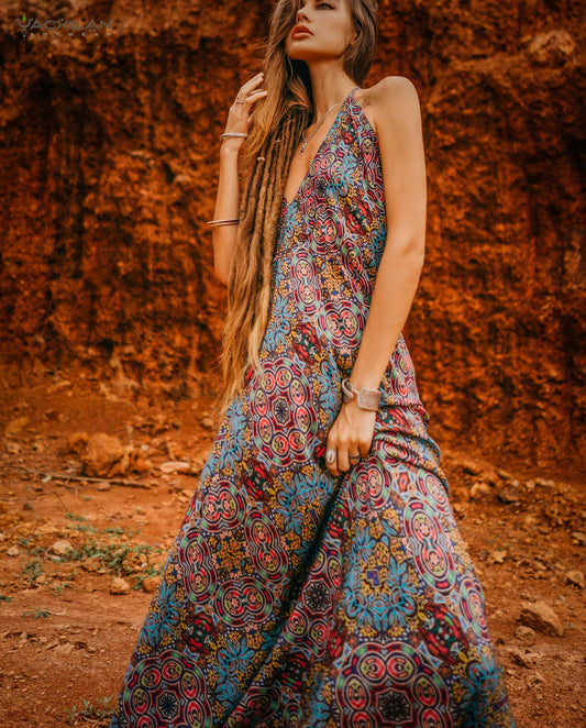 LONG DRESS TRIANGLE / BAMBOO - SOL HUIRRAZ