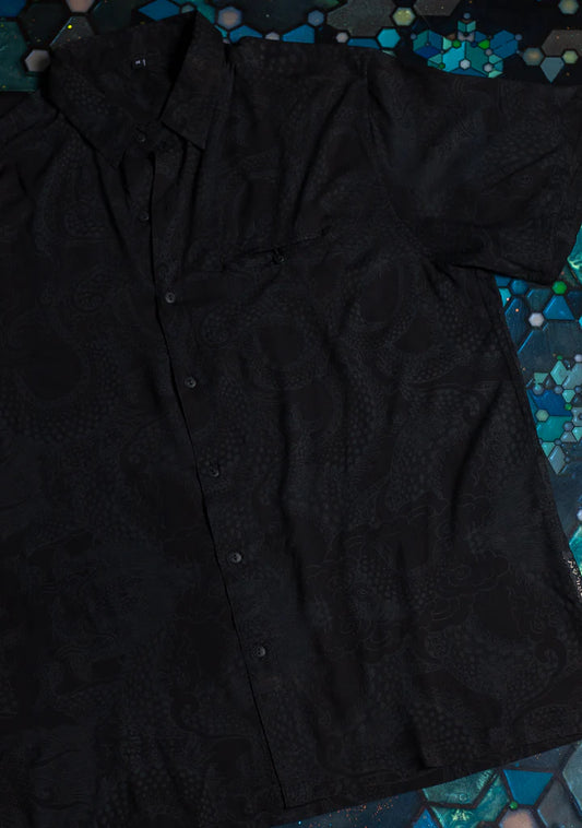 Shirt Men Half Sleeves / Bamboo–BLACK DRAGONS