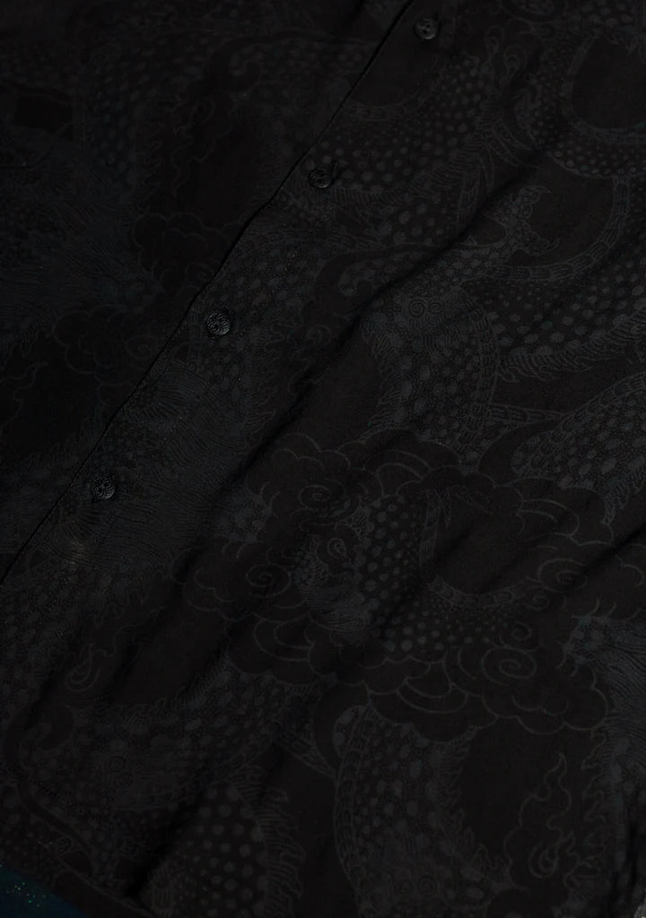 Shirt Men Half Sleeves / Bamboo–BLACK DRAGONS