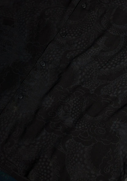 Shirt Men Half Sleeves / Bamboo–BLACK DRAGONS