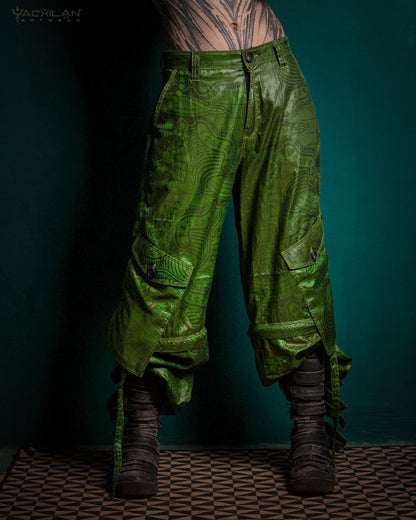 Long Pants Baggy Pockets Woman / Sky Aliens - ATLANTIS Green