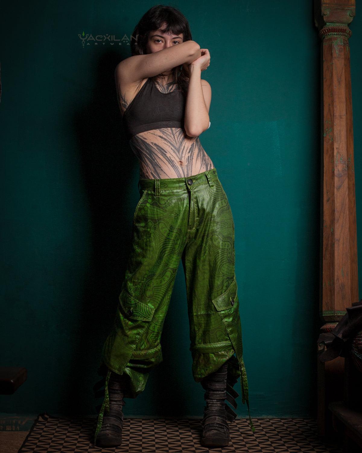 Long Pants Baggy Pockets Woman / Sky Aliens - ATLANTIS Green