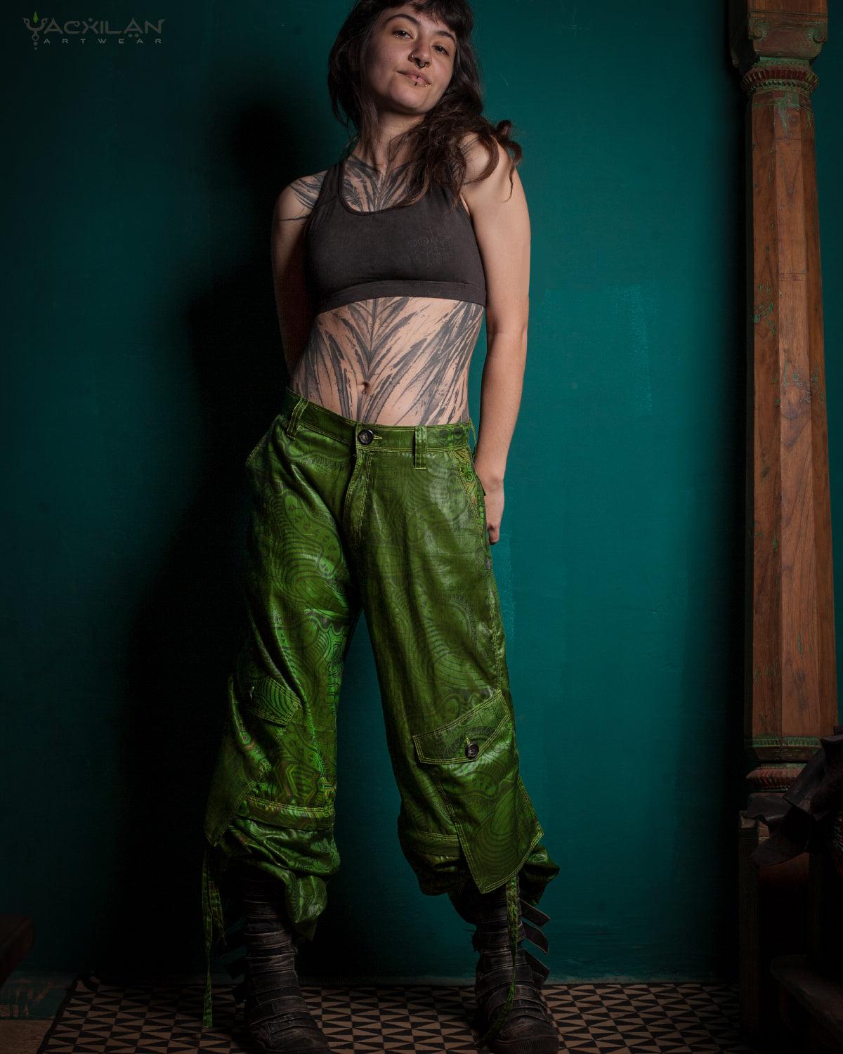 Long Pants Baggy Pockets Woman / Sky Aliens - ATLANTIS Green