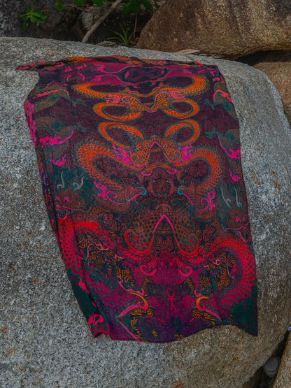 Scarf / Pareo Bamboo – FIRE DRAGONS