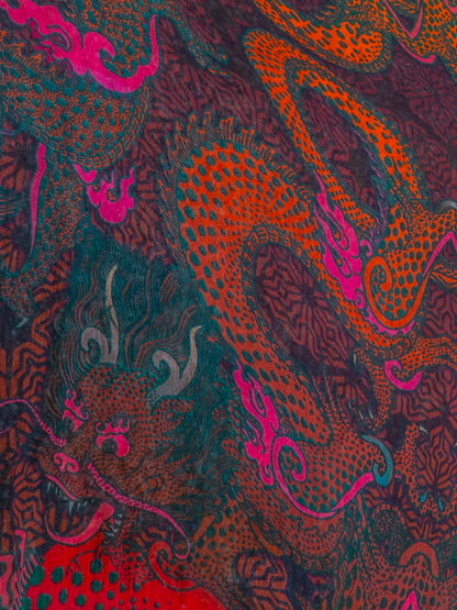 Scarf / Pareo Bamboo – FIRE DRAGONS