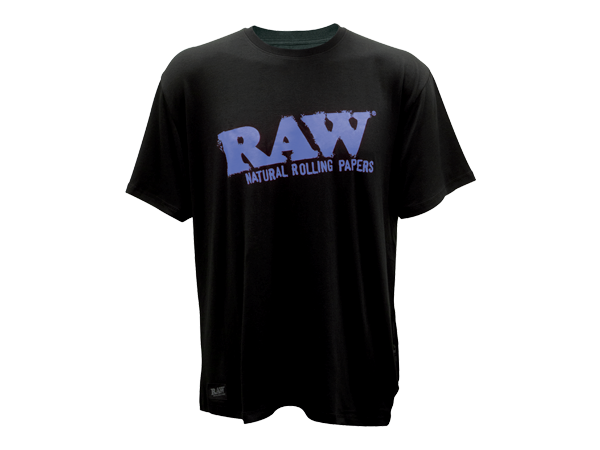 RAW-Tshirt black w- blue