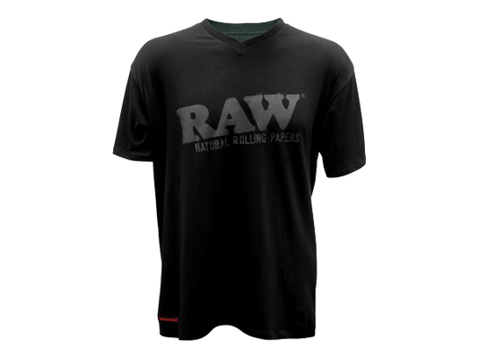 RAW V-Neck T-shirt-Black