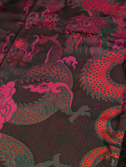 Shirt Men Half Sleeves / Bamboo - FIRE DRAGONS