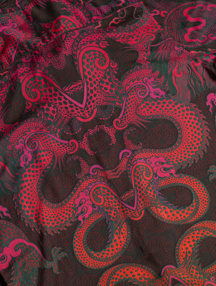 Shirt Men Half Sleeves / Bamboo - FIRE DRAGONS