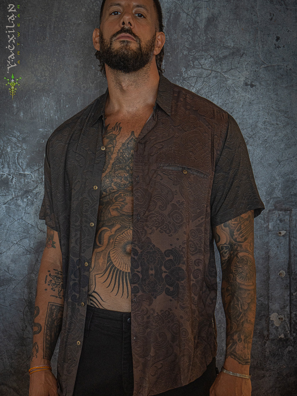 Shirt Men Half Sleeves / Bamboo - MAYAN CODEX