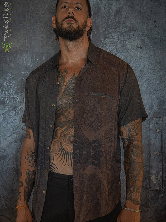 Shirt Men Half Sleeves / Bamboo - MAYAN CODEX