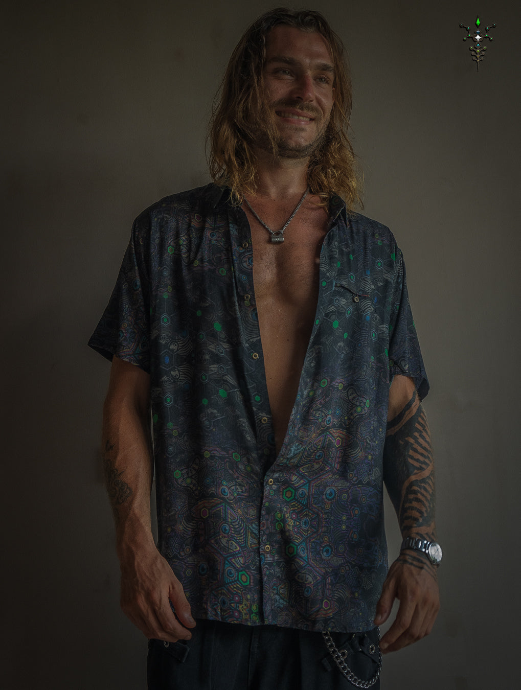 Shirt Men Half Sleeves / Bamboo - DARK PSYCHEDELIKA