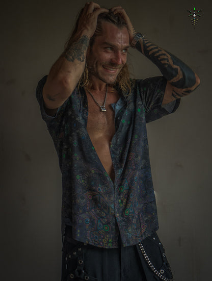 Shirt Men Half Sleeves / Bamboo - DARK PSYCHEDELIKA