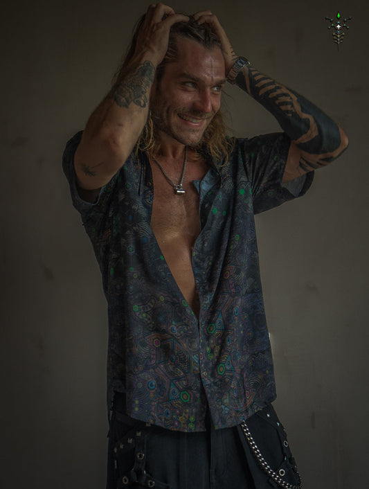 Shirt Men Half Sleeves / Bamboo - DARK PSYCHEDELIKA