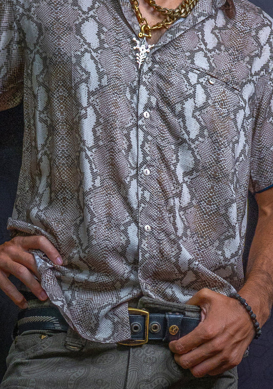 Shirt Men Half Sleeves / Bamboo– WHITE KINGKOBRA