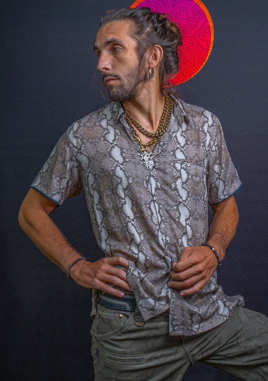 Shirt Men Half Sleeves / Bamboo– WHITE KINGKOBRA