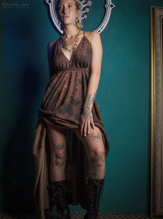 LONG DRESS Triangle / VISCOSE - EARTH DEMETRIO