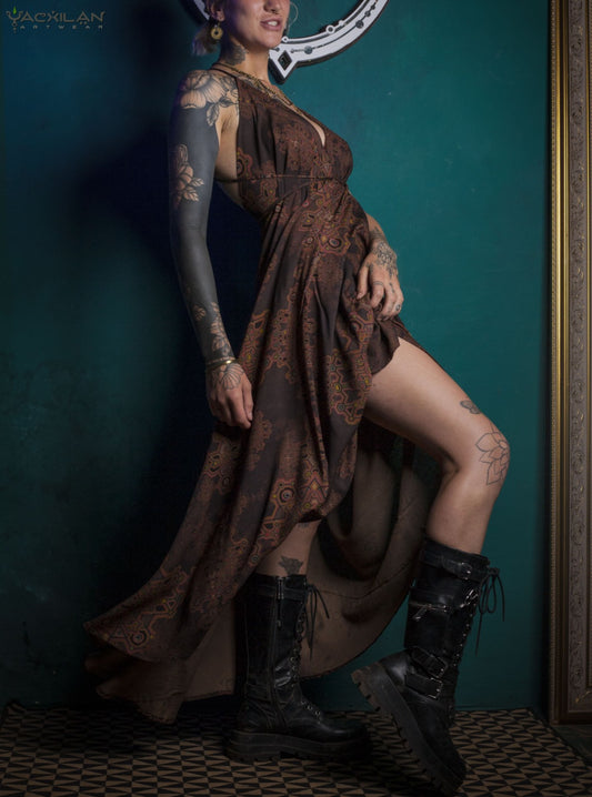 LONG DRESS Triangle / VISCOSE - EARTH DEMETRIO