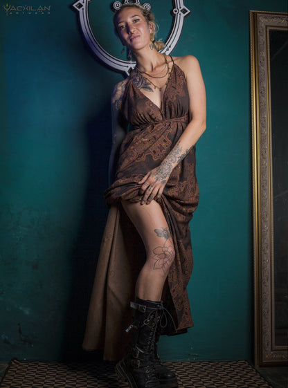 LONG DRESS Triangle / VISCOSE - EARTH DEMETRIO