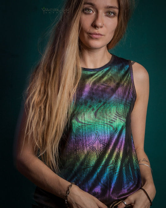 Holographic Rainbow Tank Top-NINTENDO SKY